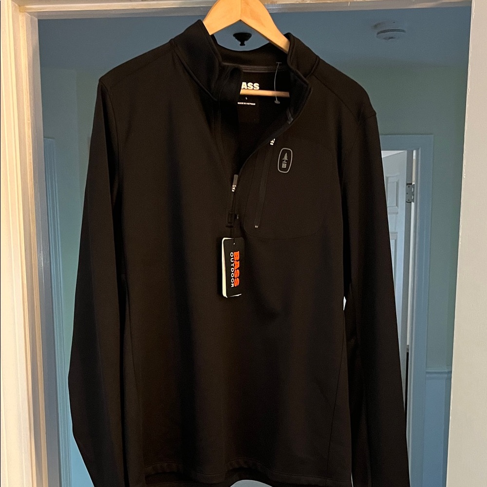 Bass Men's Black Lightweight Quarter-Zip Jacket